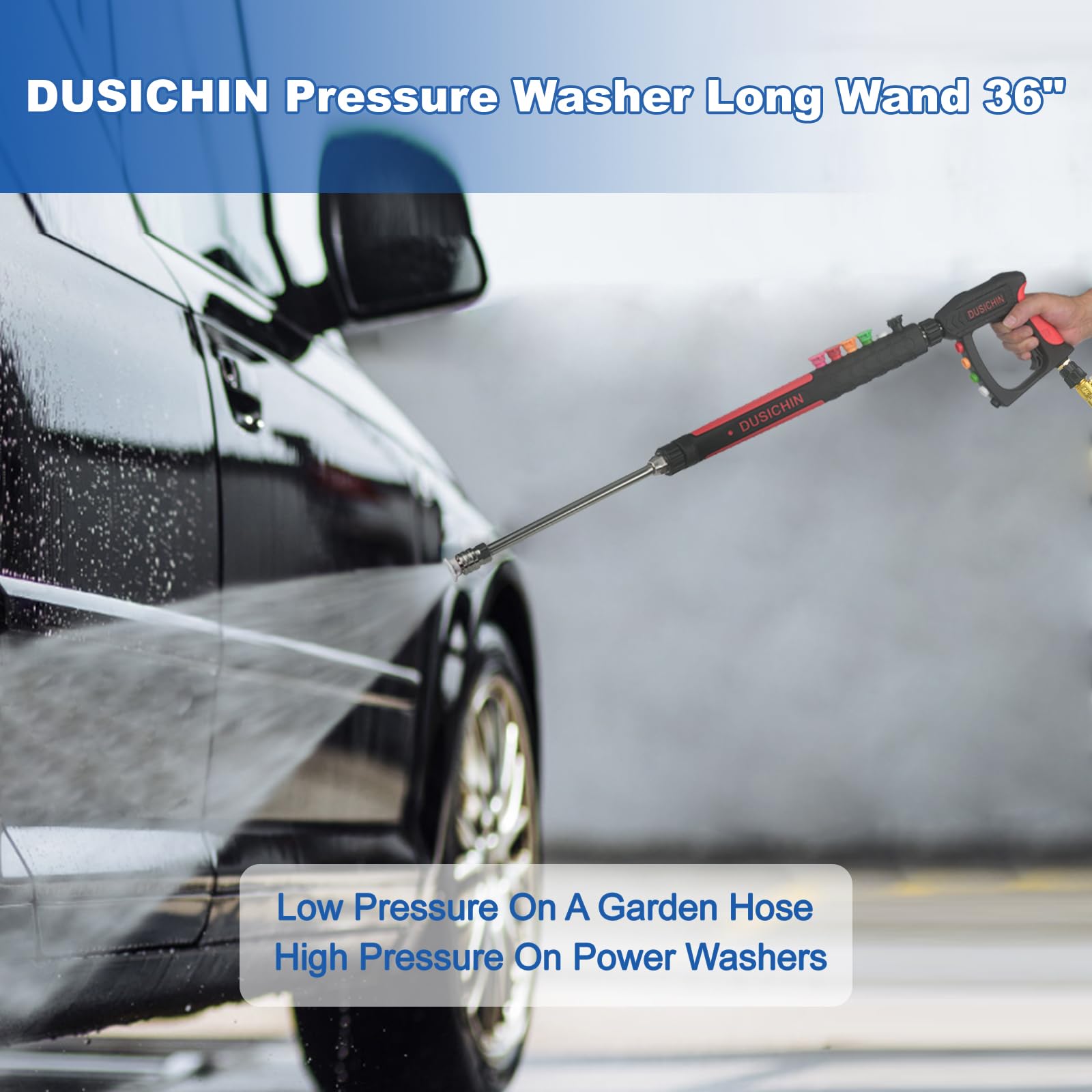 DUSICHIN M22 fitting and 3/4 inch GHT adapter for broad compatibility
