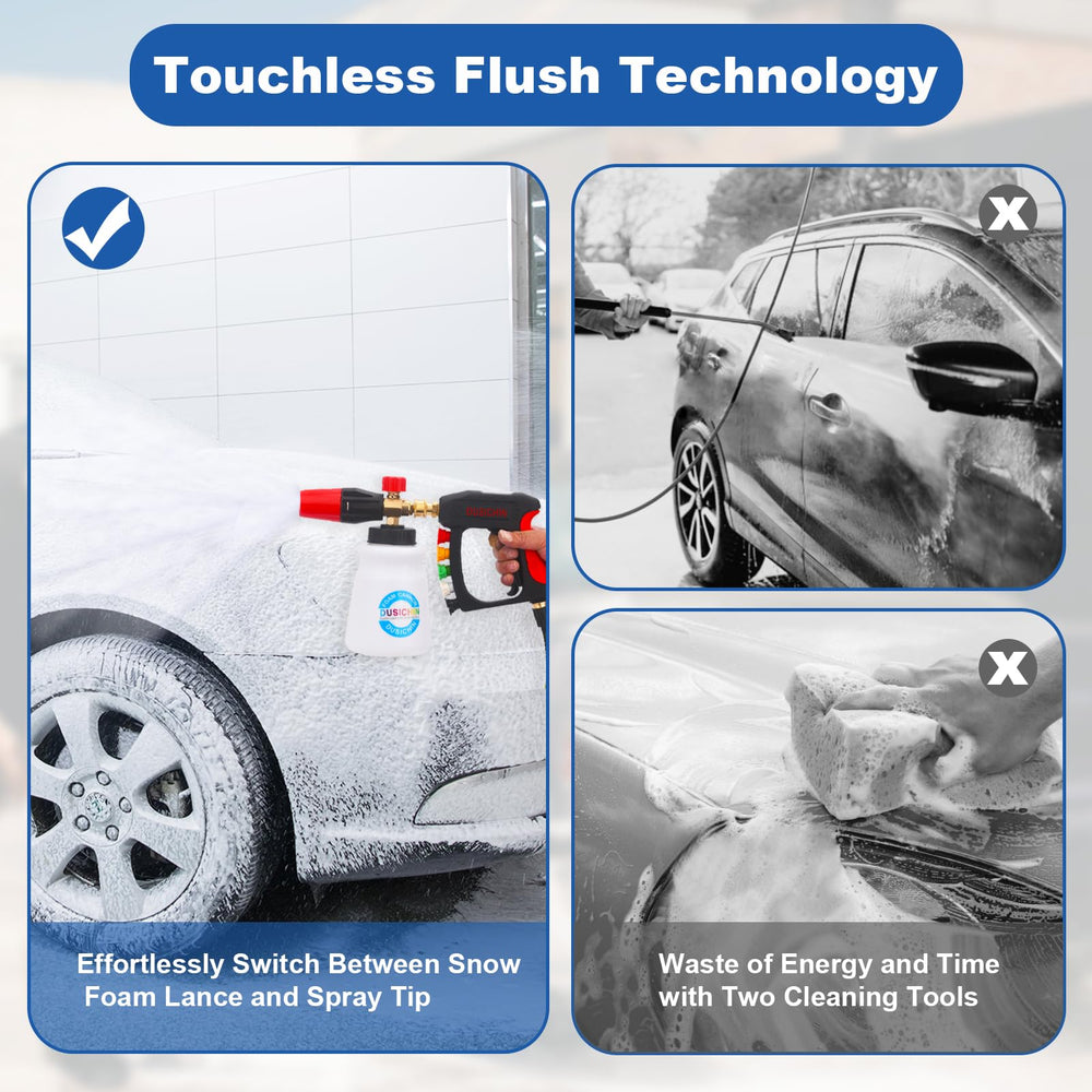 DUSICHIN nozzle tips layout showing five angles for versatile cleaning benefit