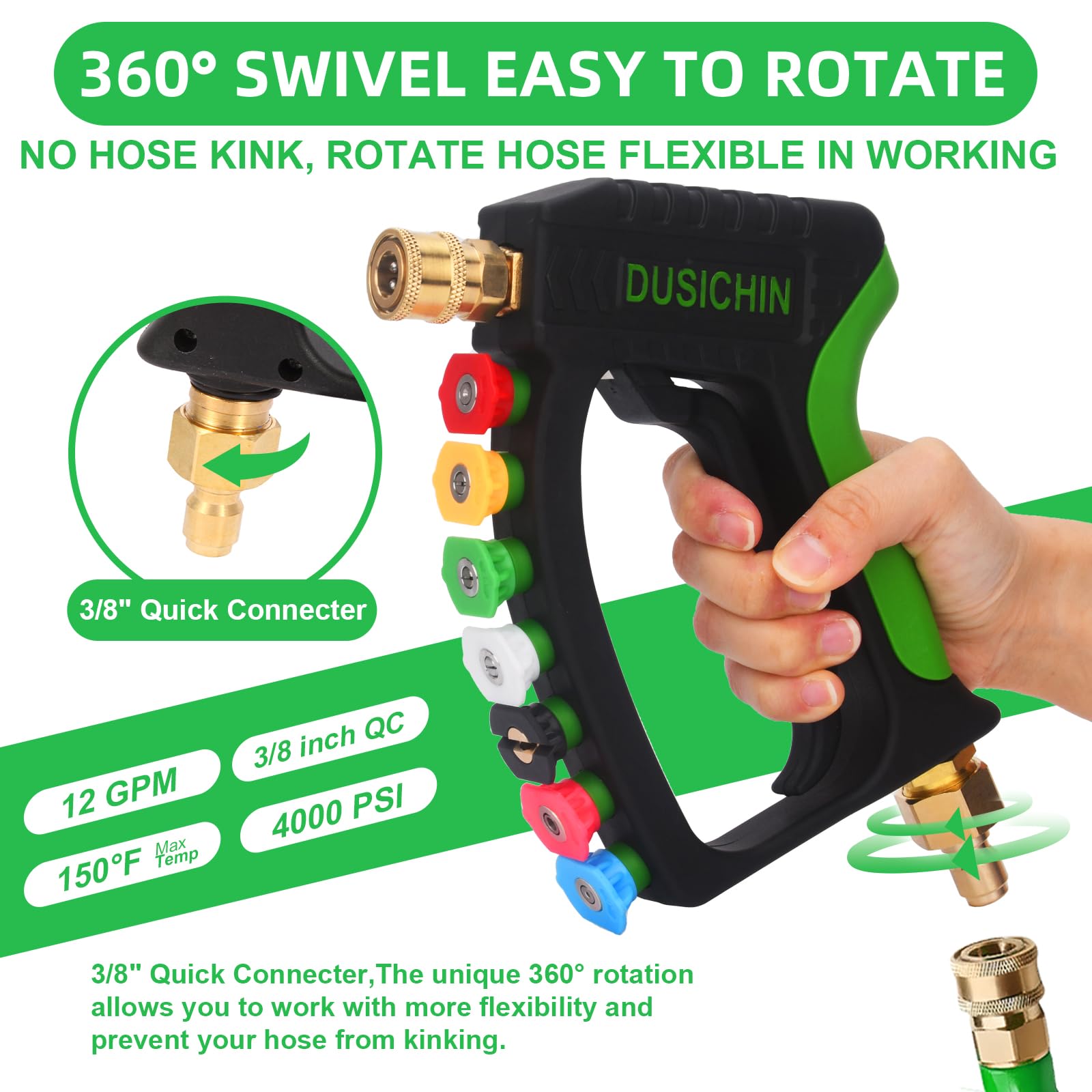 DUSICHIN product beside ruler showing compact size for easy one-hand use