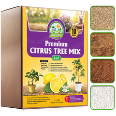 Duspro front bag 10QT showing product for easy citrus repotting