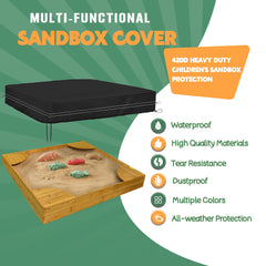DUSTYPROTE elastic hem detail securing cover edges for a snug fit