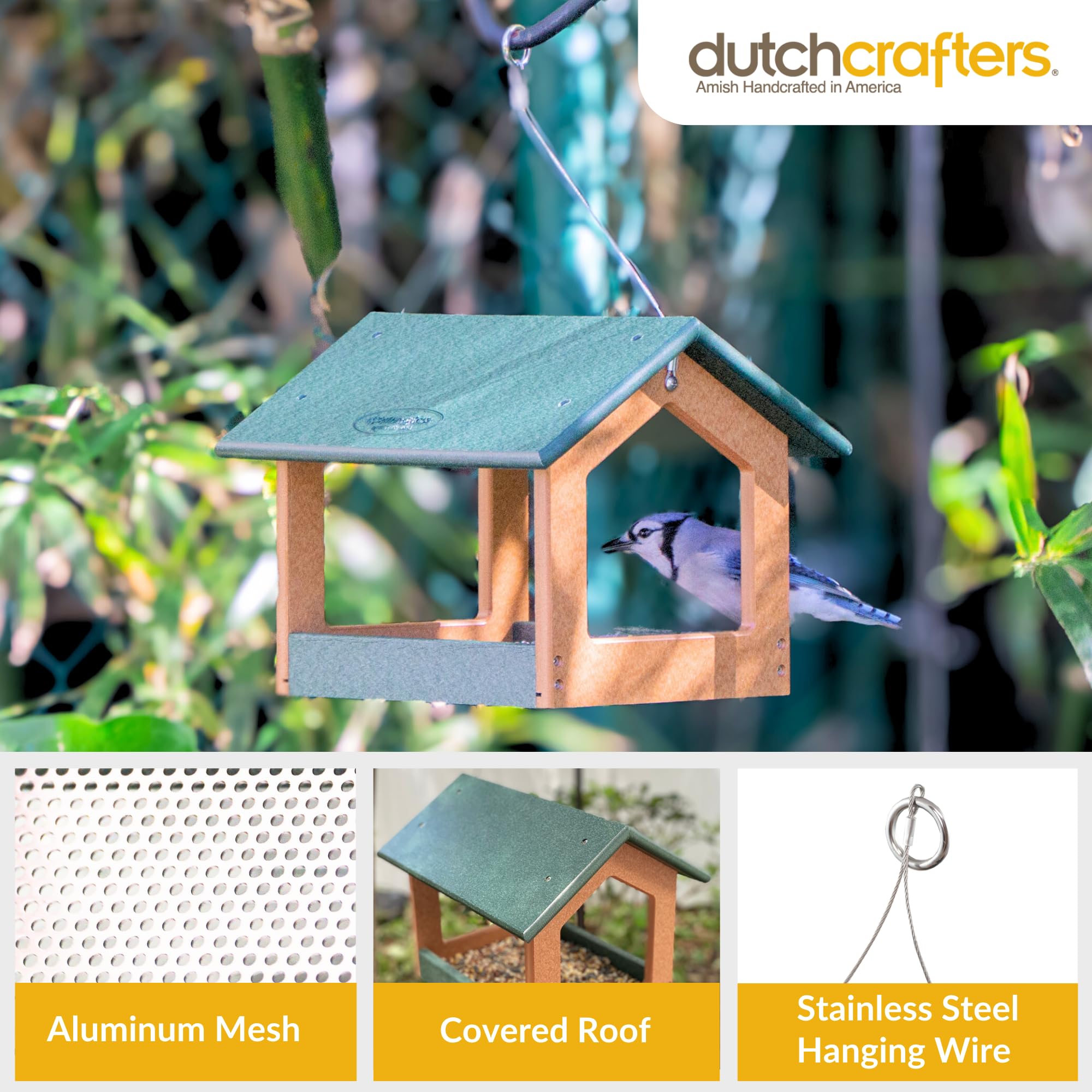 DutchCrafters aluminum mesh tray close-up showing airflow and reduced seed spoilage