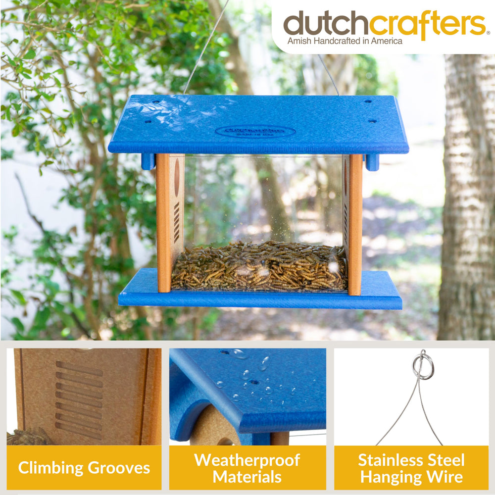 DutchCrafters removable clear side panels showing food-level visibility