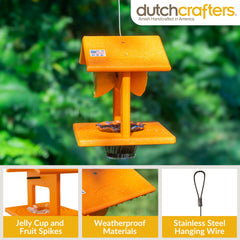 DutchCrafters fruit spike detail holding orange slice for feeding