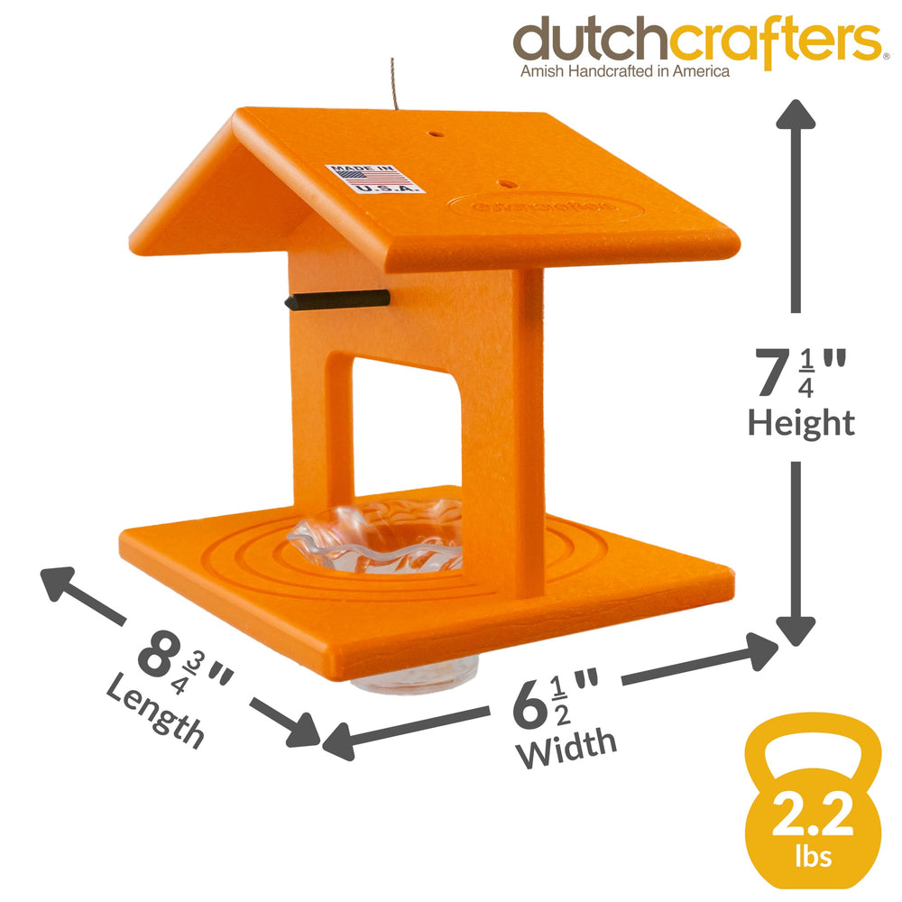 DutchCrafters side profile showing fruit spikes and feeding access