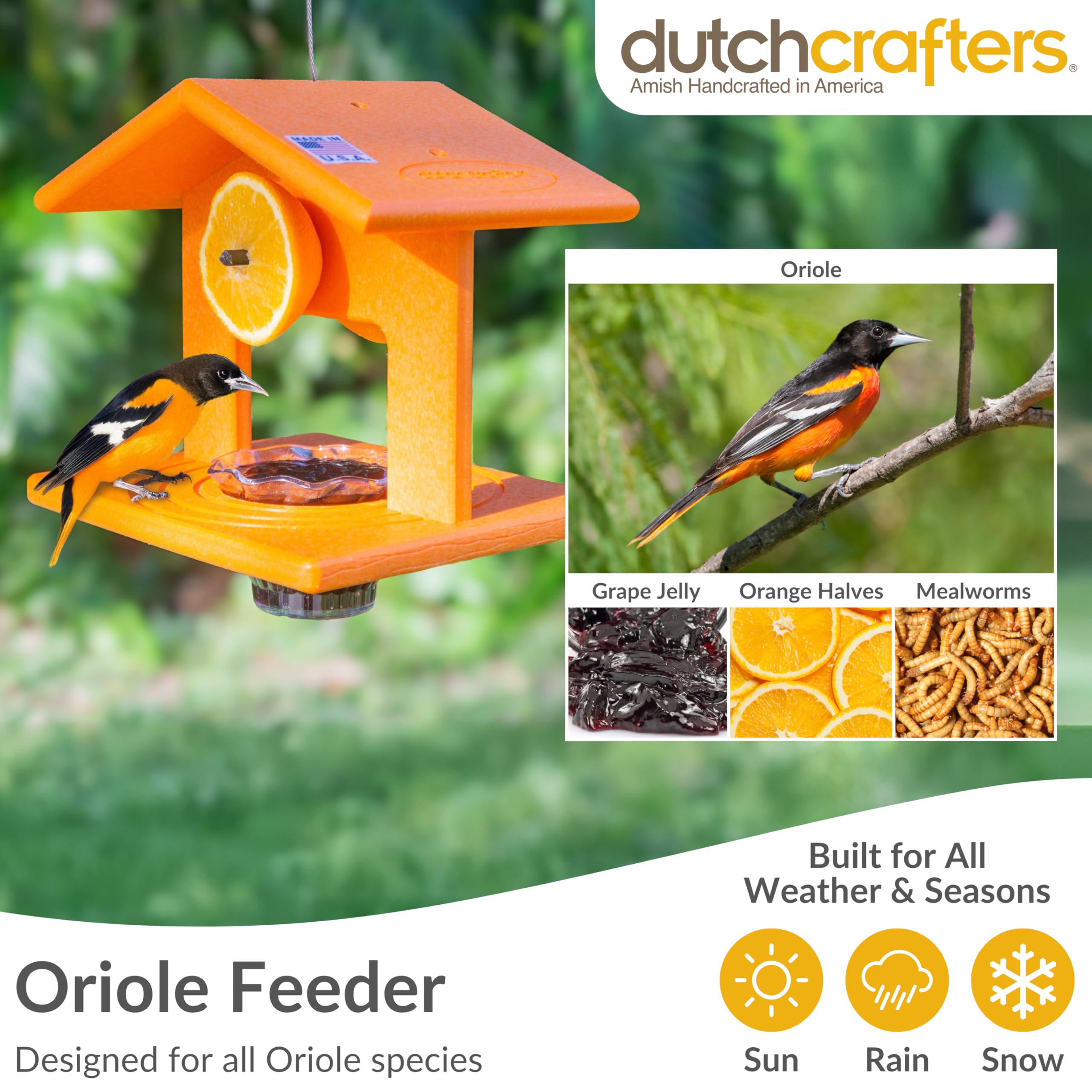 DutchCrafters stainless-steel hanging cable for secure outdoor use