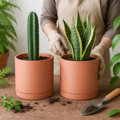 D'vine Dev close-up of smooth matte terracotta texture highlighting artisanal finish and breathability