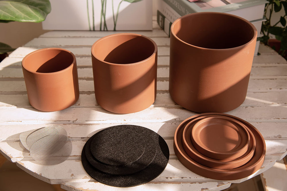 D'vine Dev close-up of smooth matte terracotta texture highlighting premium finish