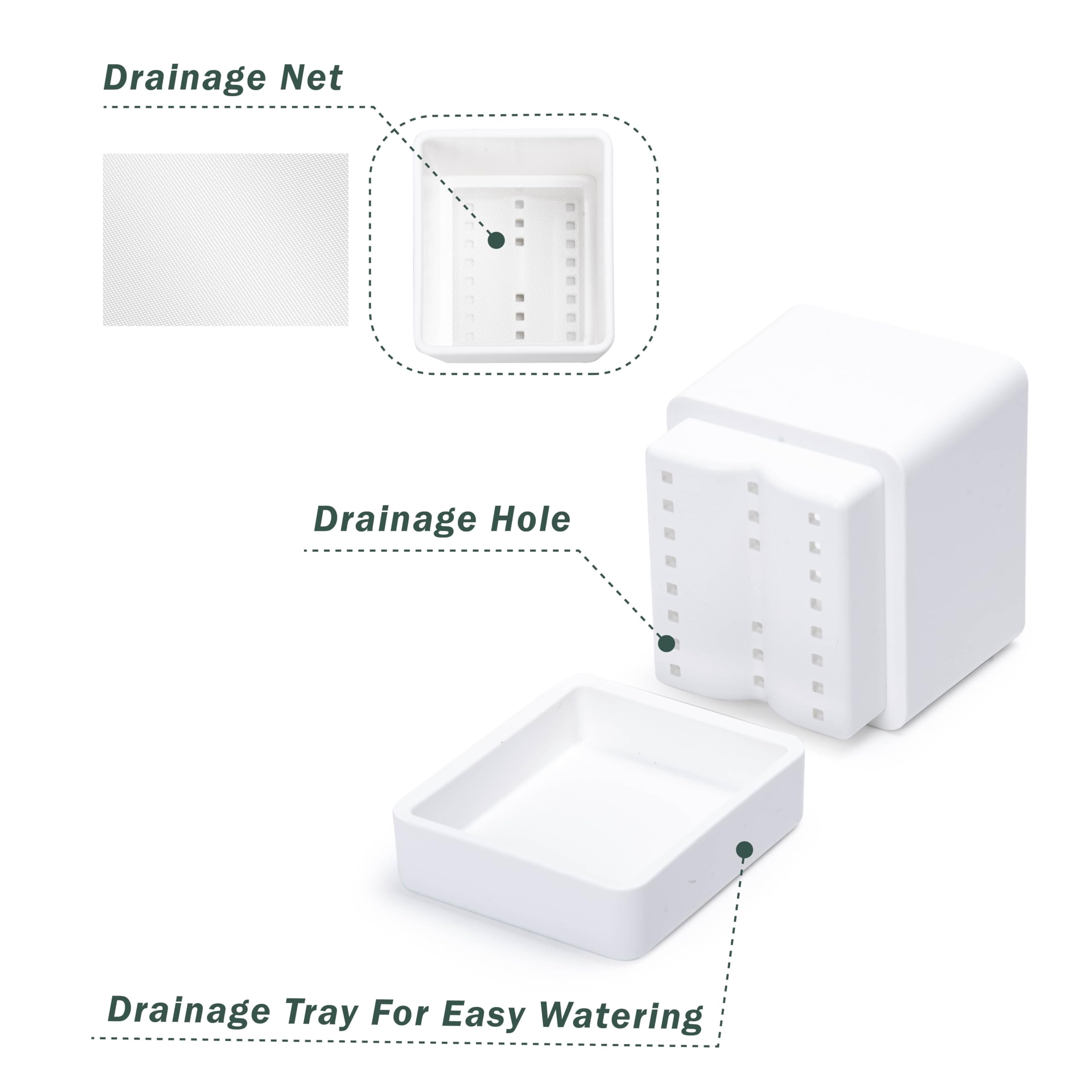D'vine Dev removable saucer detail catching excess water to protect surfaces benefit