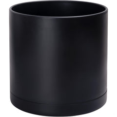 D'vine Dev front view of 16in black planter showing sleek silhouette and benefit of modern styling