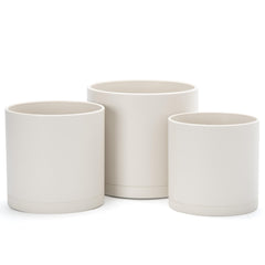 D'vine Dev front view of 3-pack oatmeal pots showing modern look and cohesion