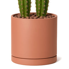 D'vine Dev front view terracotta pot showing minimalist design and stable base