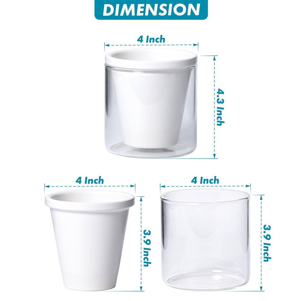 D'vine Dev side view of clear glass reservoir illustrating easy refill and spill-free design