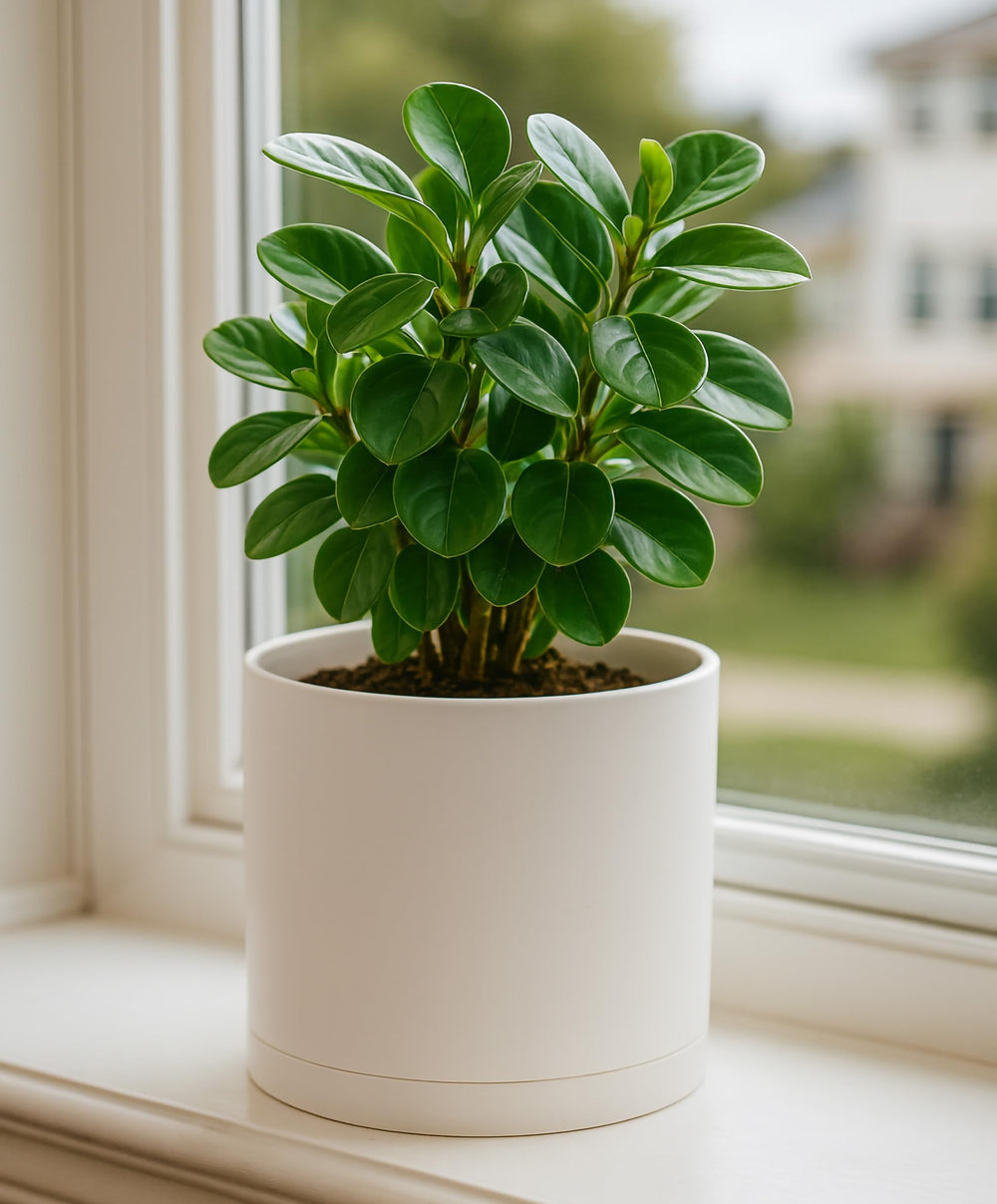 D'vine Dev planted on a windowsill with herbs showing compact attractive display