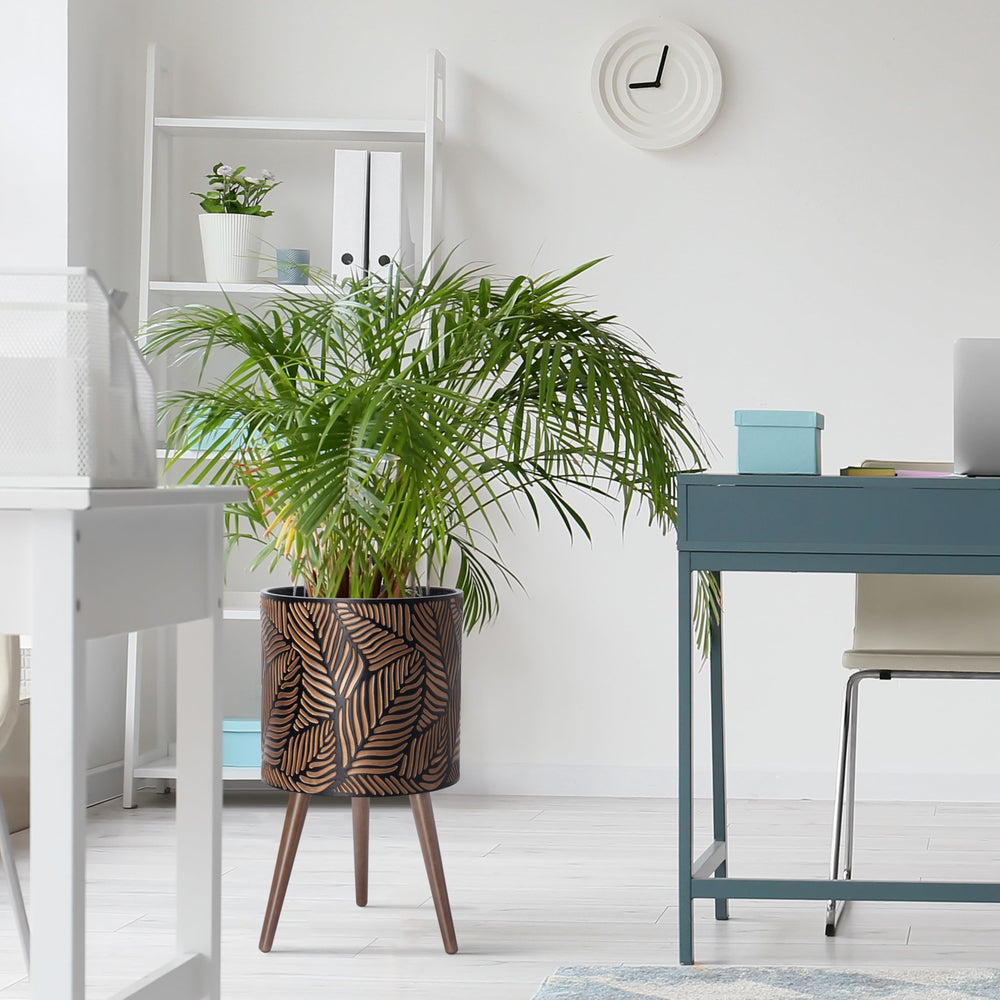 D'vine Dev planter staged in entryway for instant modern decorative impact