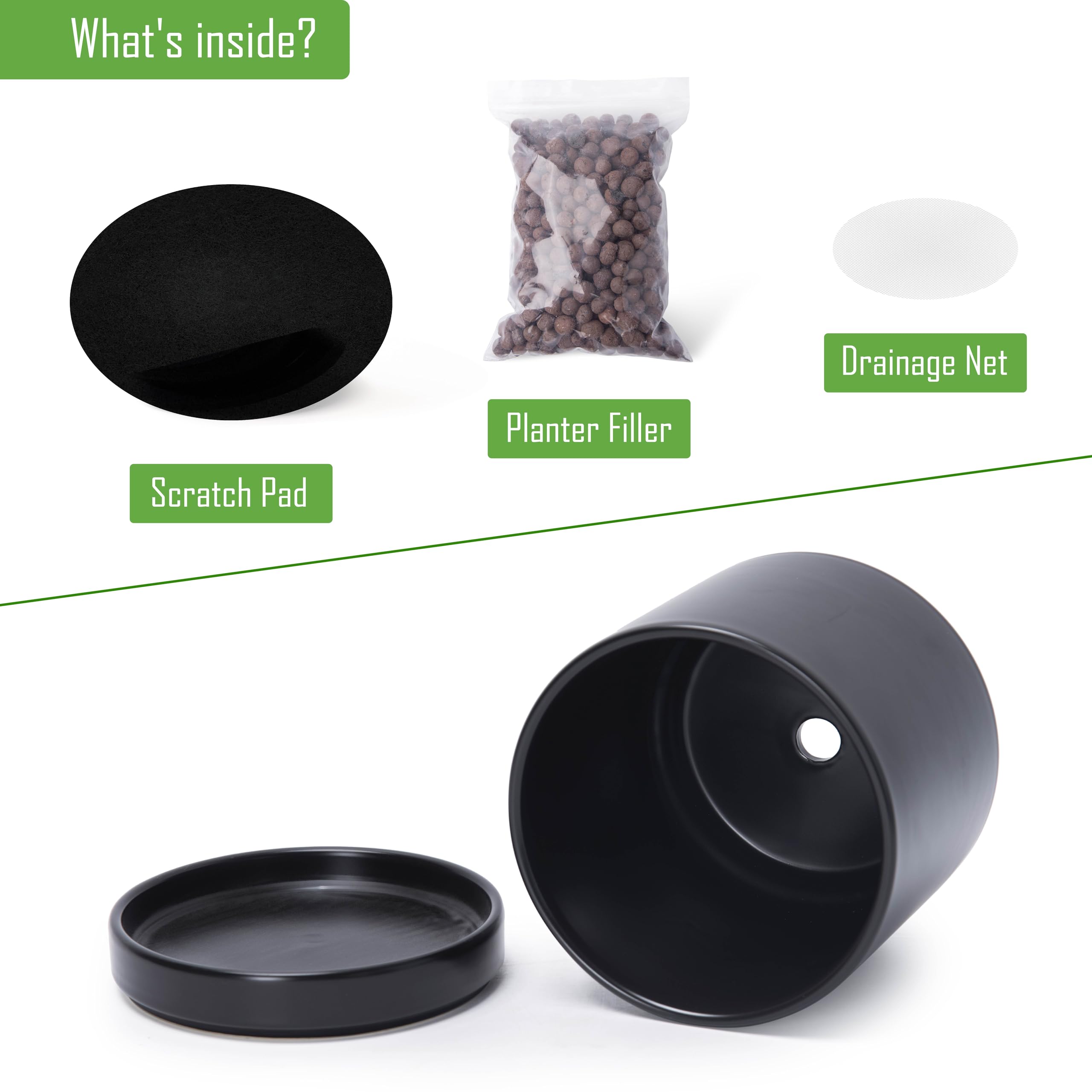 D'vine Dev mesh net and tabletop pads included for tidy plant setup