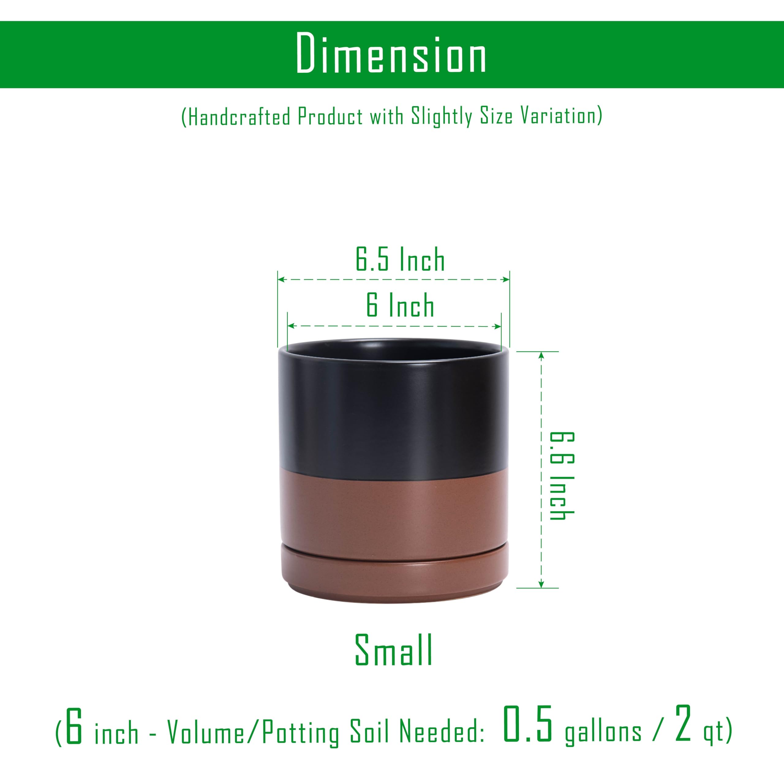 D'vine Dev side view with matching ceramic saucer showing drainage protection benefit