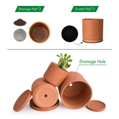 D'vine Dev side view of pot with matching saucer, demonstrates secure fit benefit