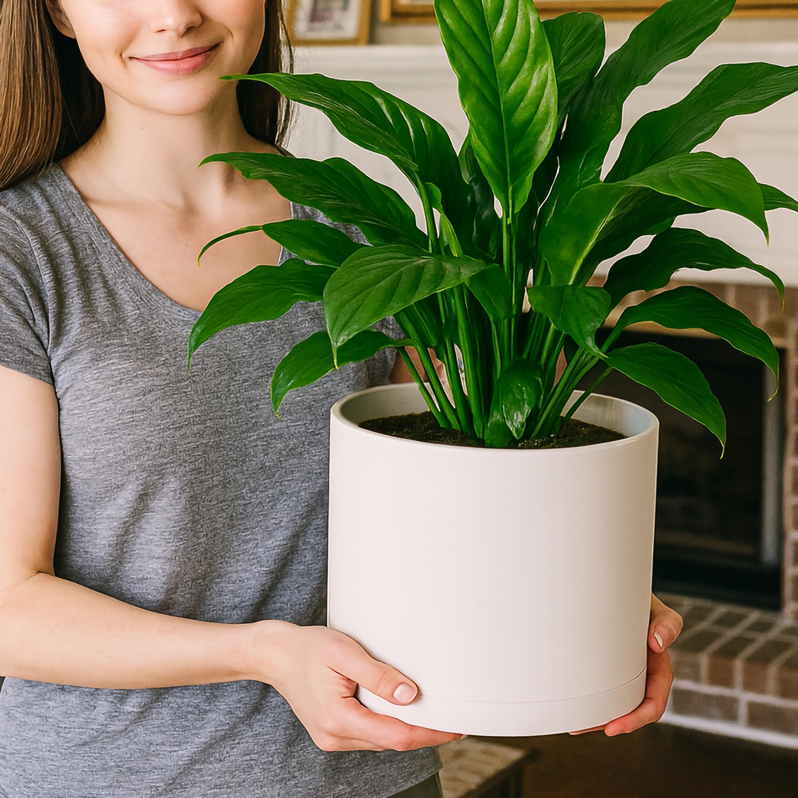 D'vine Dev next to a hand illustrating 8-inch scale and easy portability