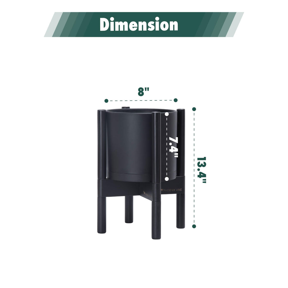 D'vine Dev detailed view of solid ebony wood stand emphasizing sculptural support