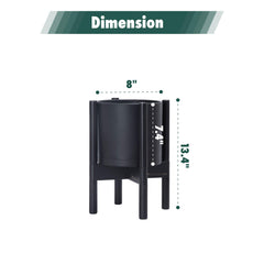 D'vine Dev detailed view of solid ebony wood stand emphasizing sculptural support