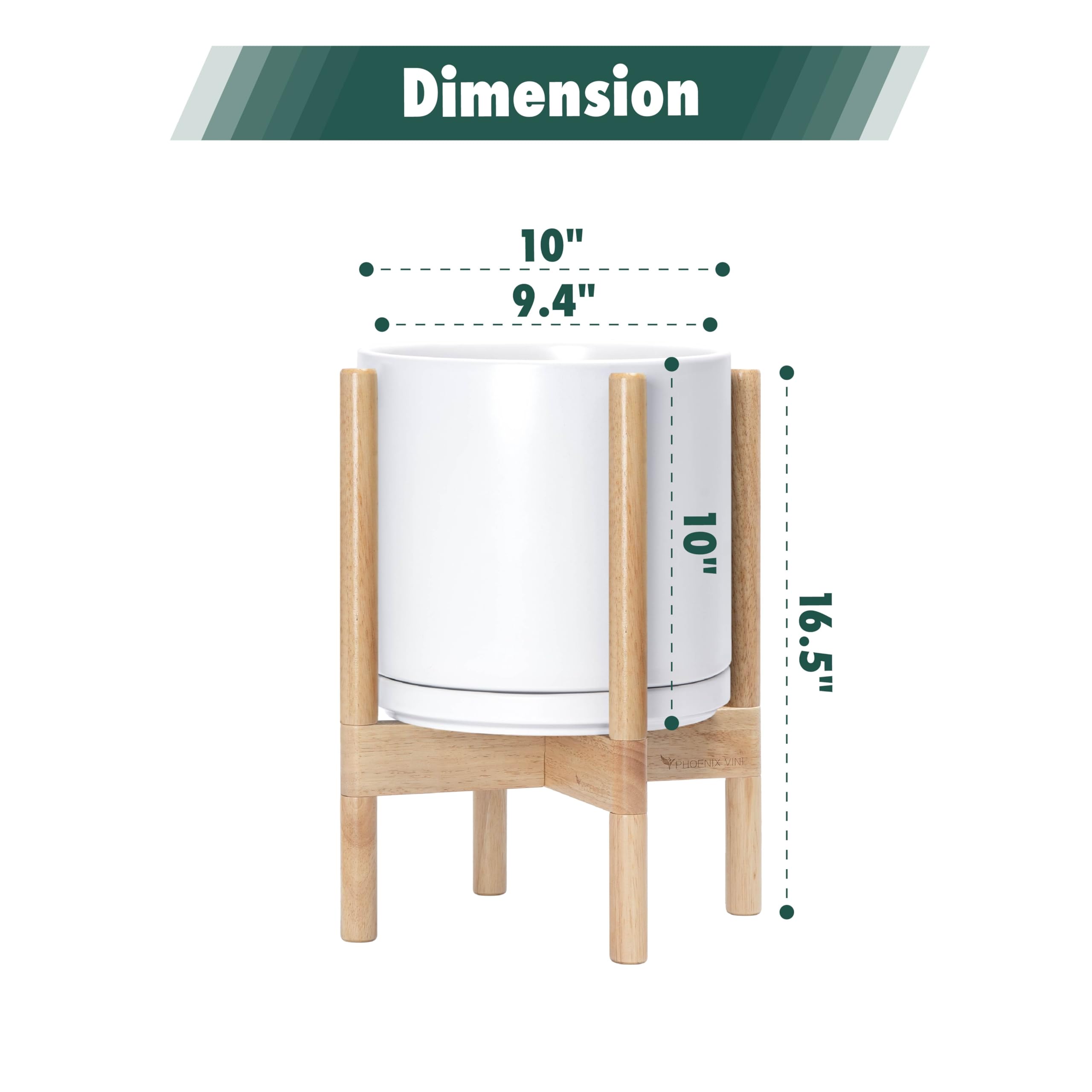 D'vine Dev close-up of natural wood stand showing solid joinery and stable support