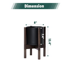 D'vine Dev walnut wood stand detail emphasizing sturdy sculptural support