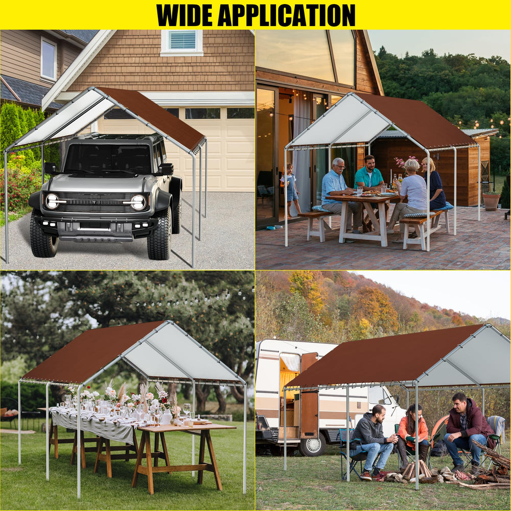 DWALE canopy in a backyard setting providing shade and weather cover