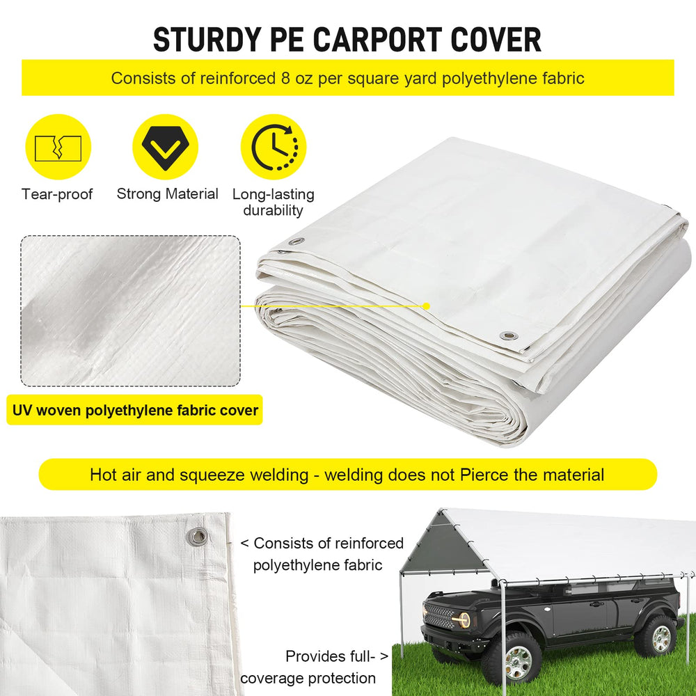 DWALE canopy beside measuring tape to confirm 10x20 fit benefit