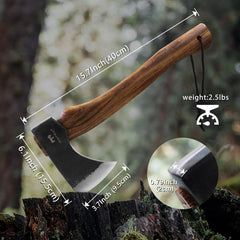DWFKHT beech handle detail showing ergonomic grip for reduced fatigue