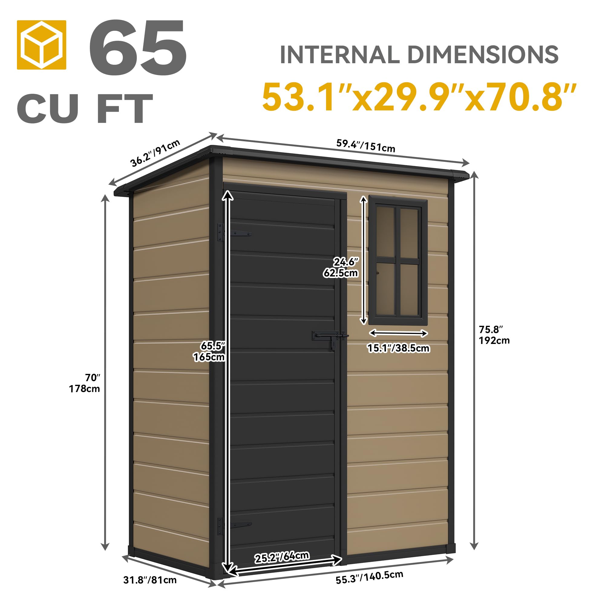 DWVO placed on patio illustrating compact footprint and tidy outdoor storage