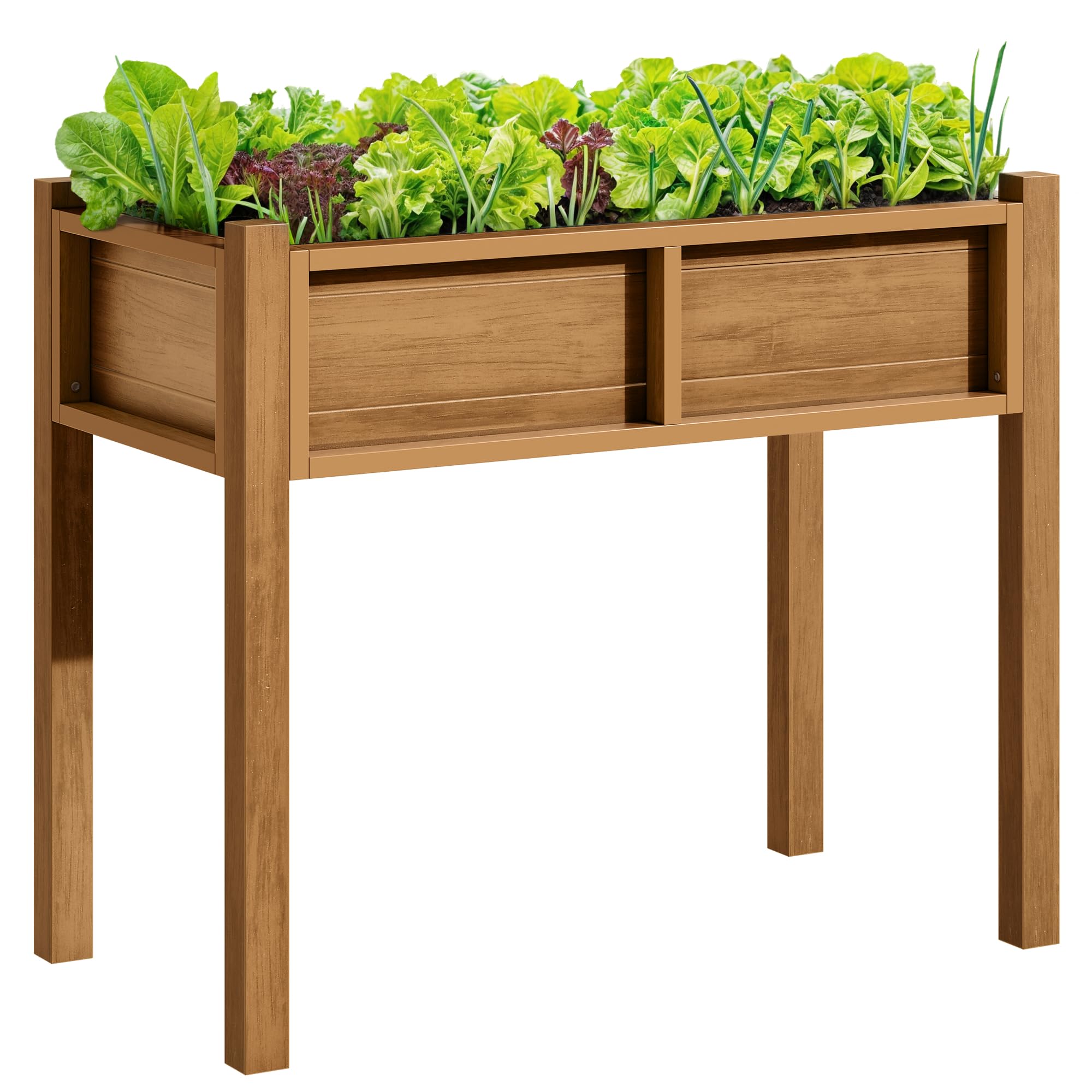 DWVO assembled planter in a backyard setting showing versatile placement