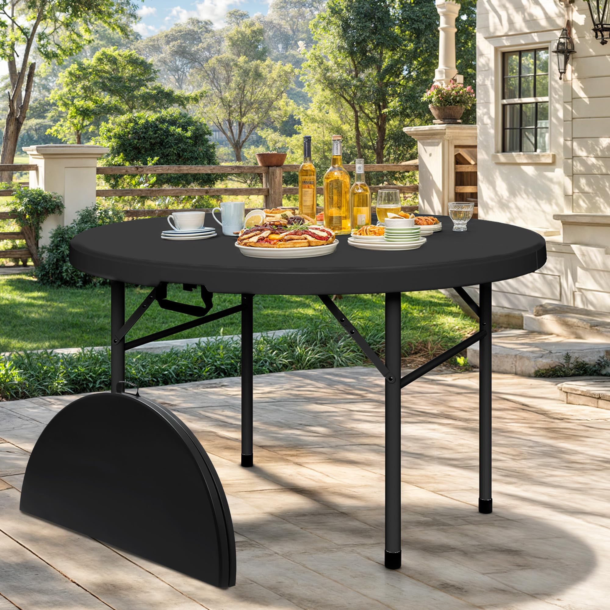 DWVO table beside a chair showing scale and seating capacity benefit