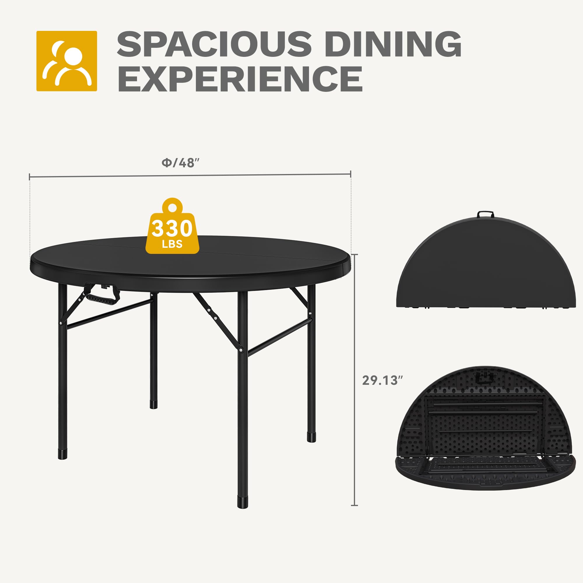 DWVO table holding grill, plates, and snacks showing practical serving benefit