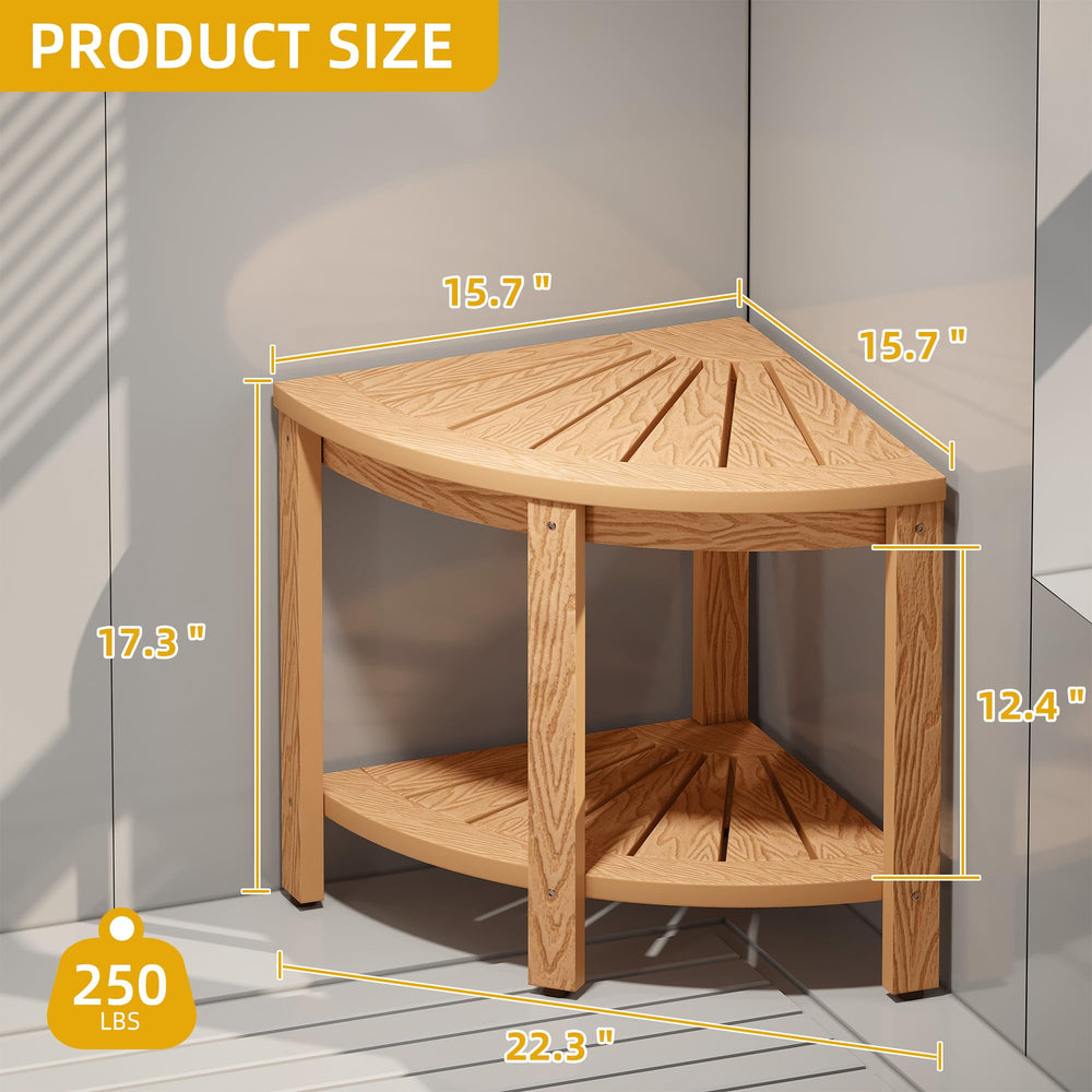 DWVO teak surface texture and finish that wipes clean and resists warping