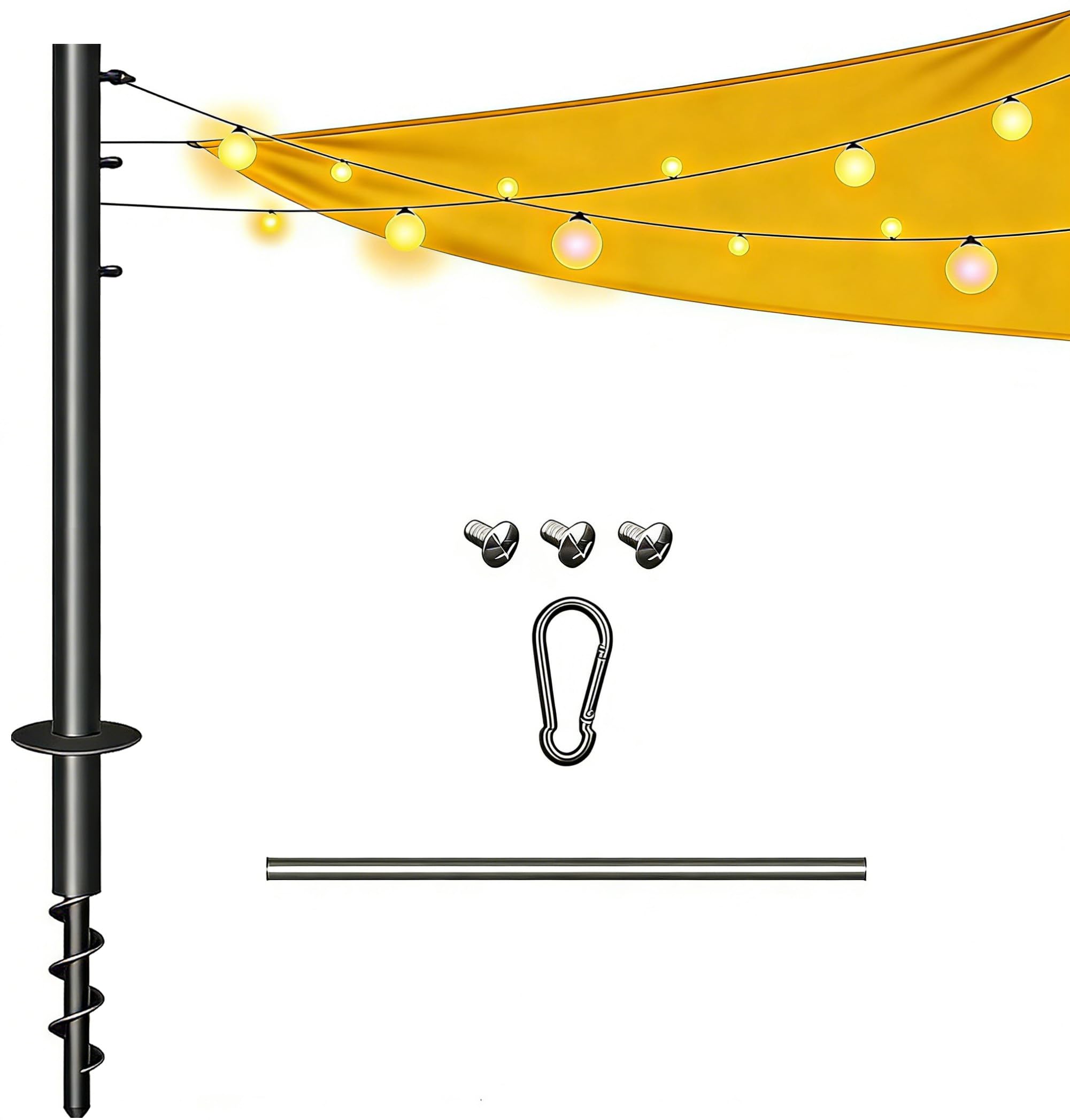 dxbsuksb front view of assembled pole showing stable support