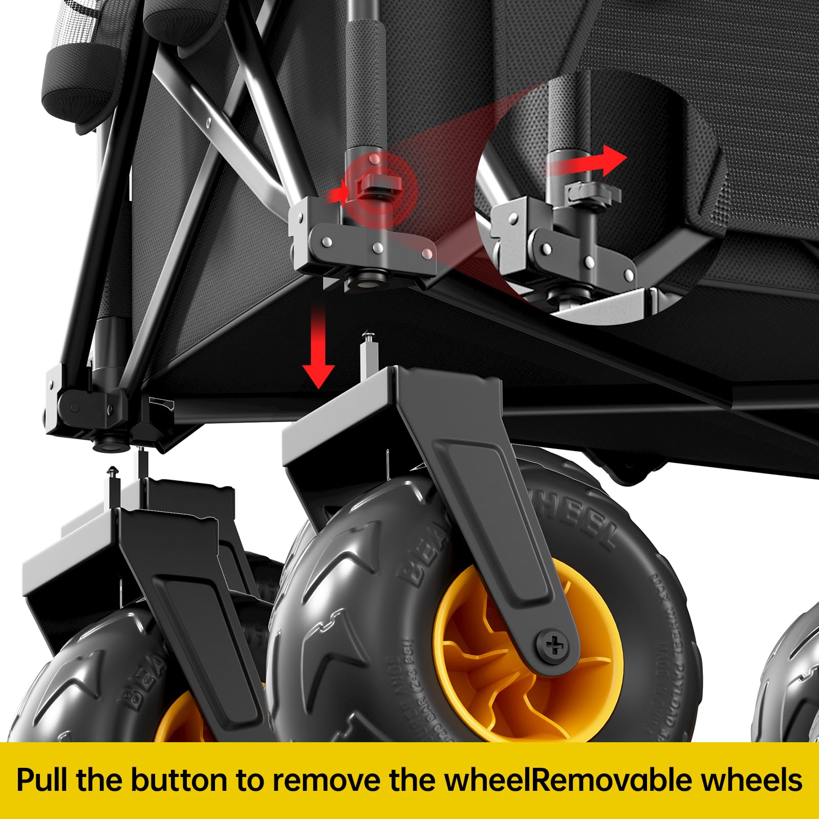 DXZ anti-tip brake detail showing secure stopping safety