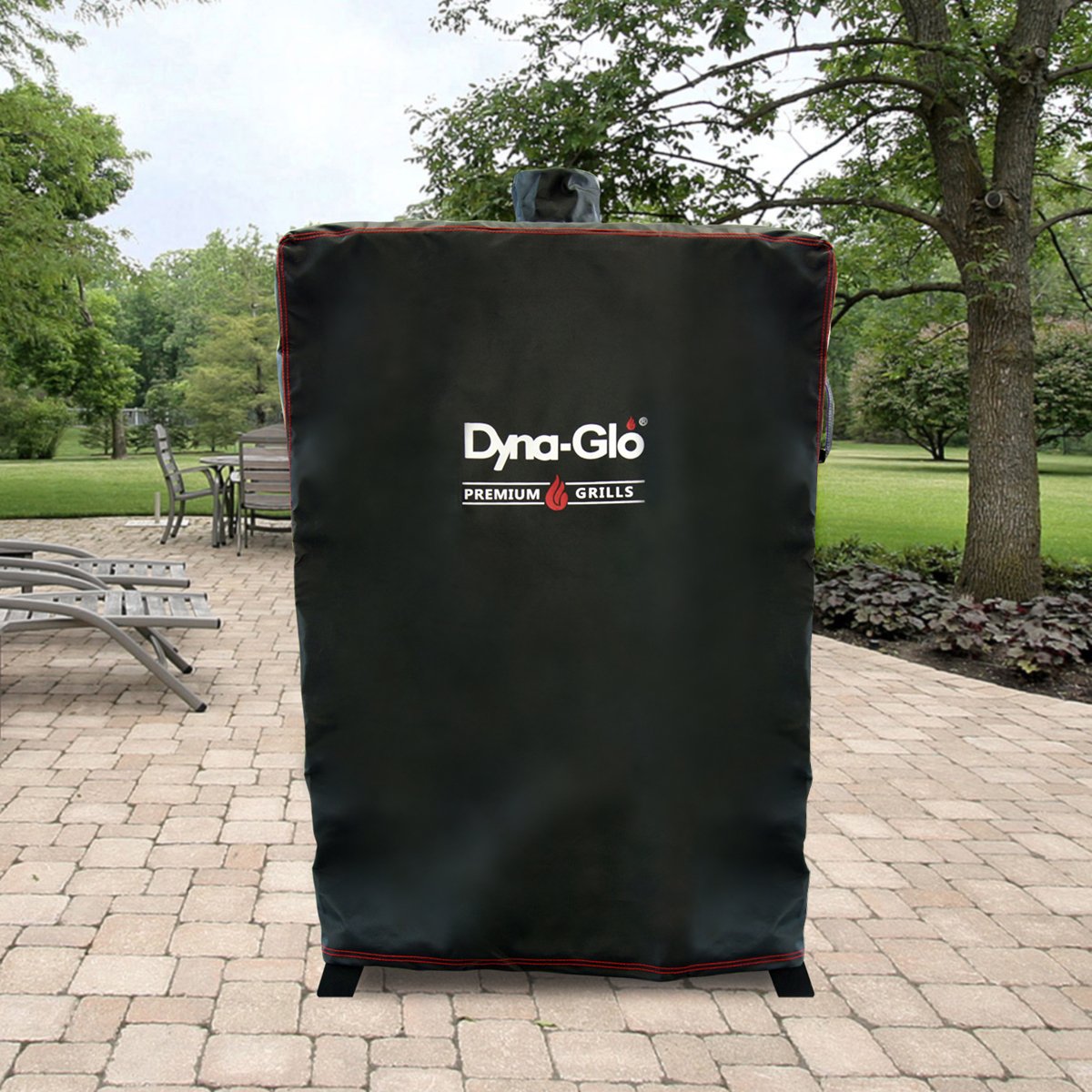 Dyna-Glo folded cover compact for convenient storage and transport