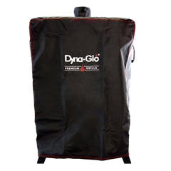 Dyna-Glo front view cover protecting smoker and blocking weather