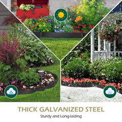 Dyna-Living curved garden bed installation showing flexible shaping advantage