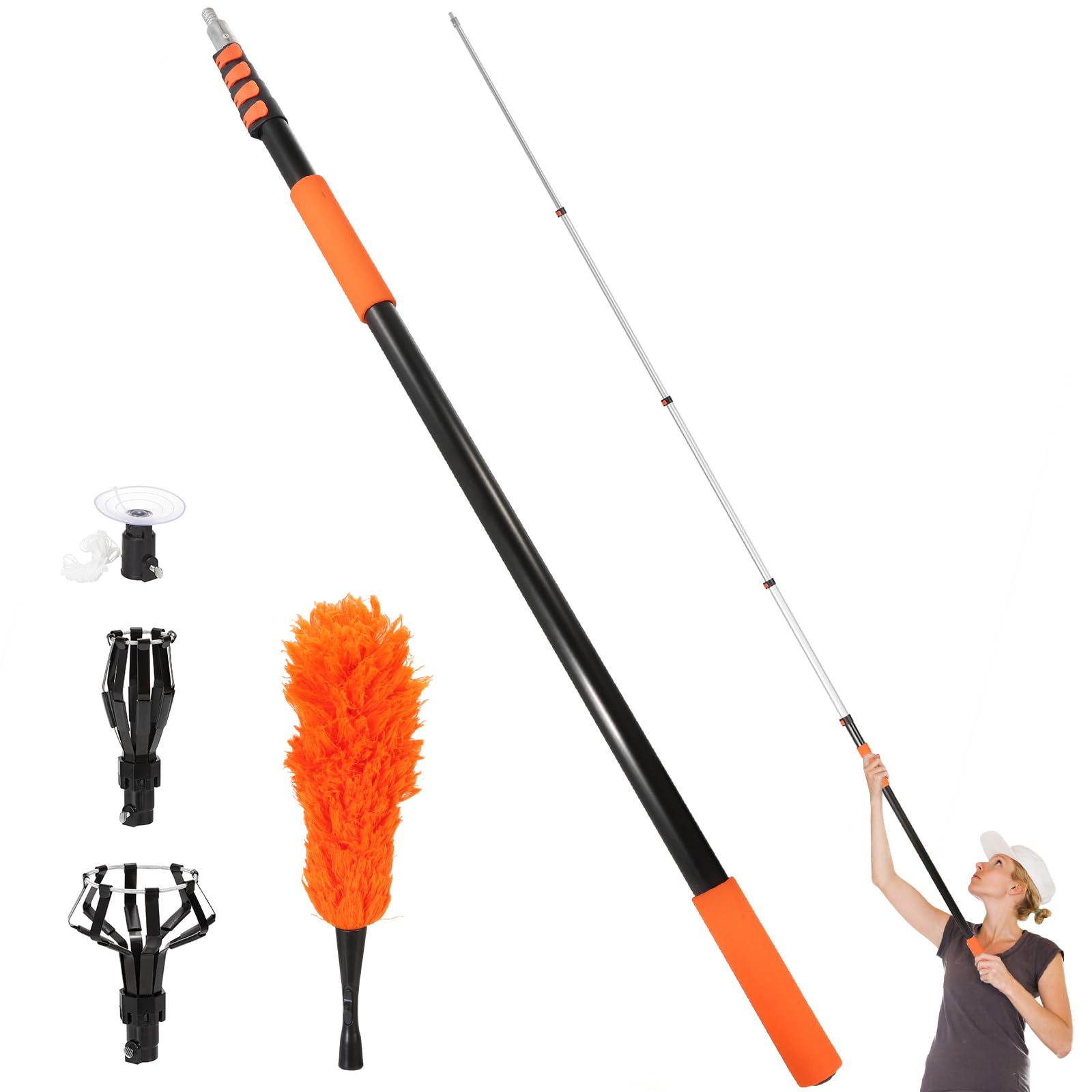 Dyna-Living full kit assembled showing pole and all attachments for versatile reach