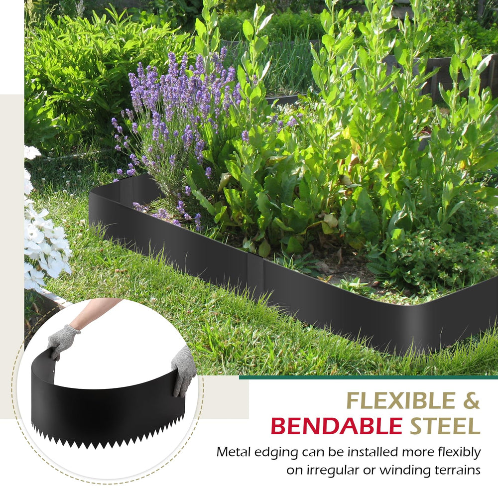 Dyna-Living saw-tooth stakes inserted into soil for secure anchoring benefit