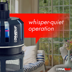 DynaTrap DT150 top lighting detail showing UV bulb that attracts flying insects