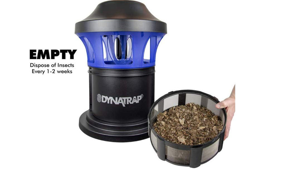 DynaTrap DT1775 removable catch basket detail for easy emptying benefit