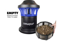 DynaTrap DT1775 removable catch basket detail for easy emptying benefit