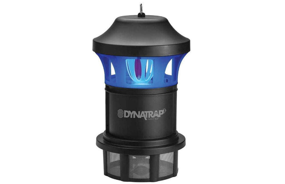 DynaTrap DT1775 front view showing unit and quiet operation benefit