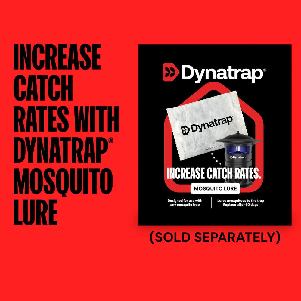 DynaTrap on a patio at dusk demonstrating discreet, quiet protection during gatherings