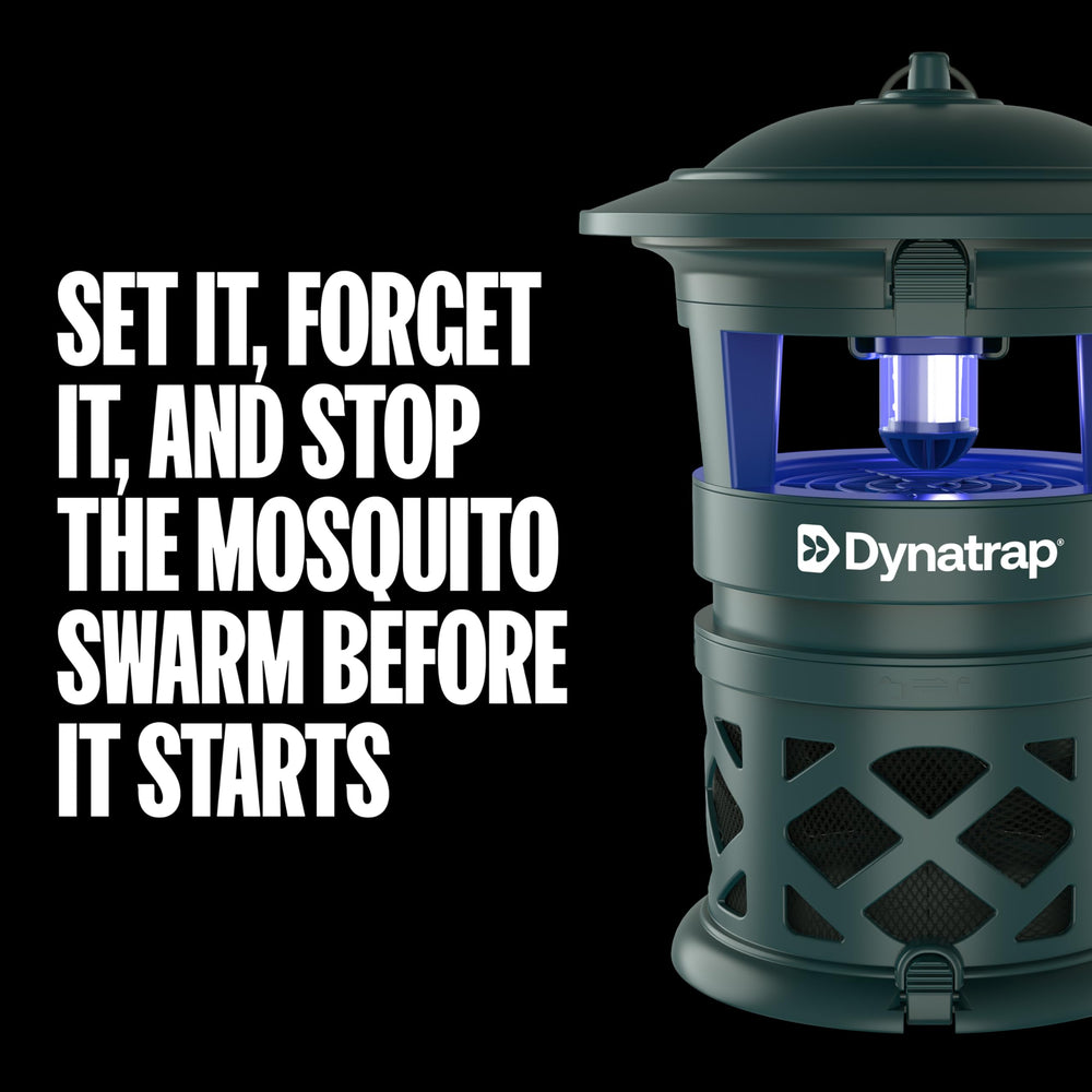 DynaTrap packaging and labels with model info aiding easy identification and setup