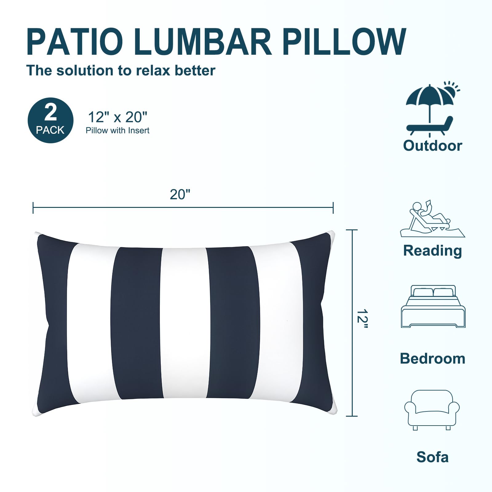 DYTXIII expanded insert inside pillow showing loft for comfortable back support