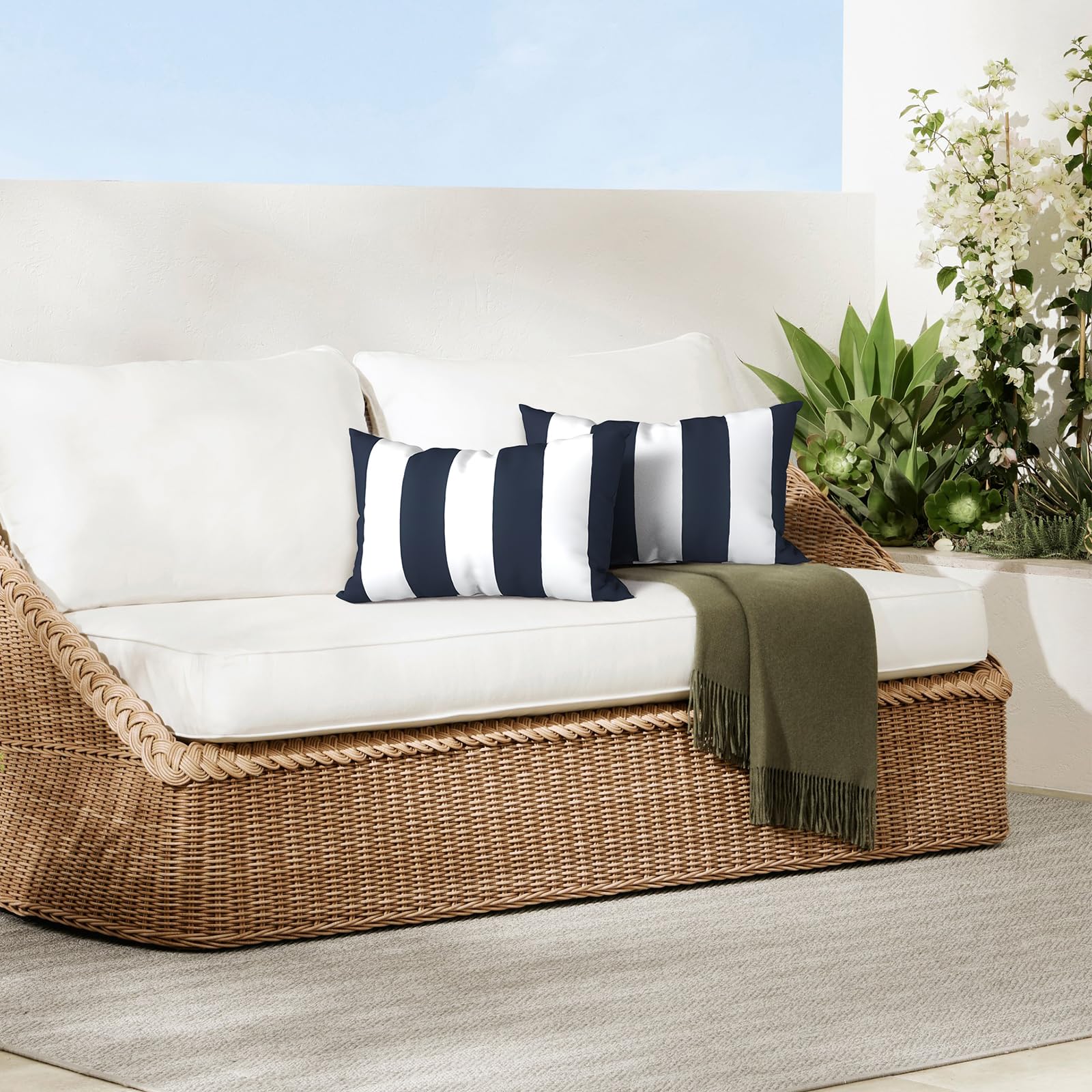 DYTXIII poolside styling scene showing weather-ready decor and relaxed vibe